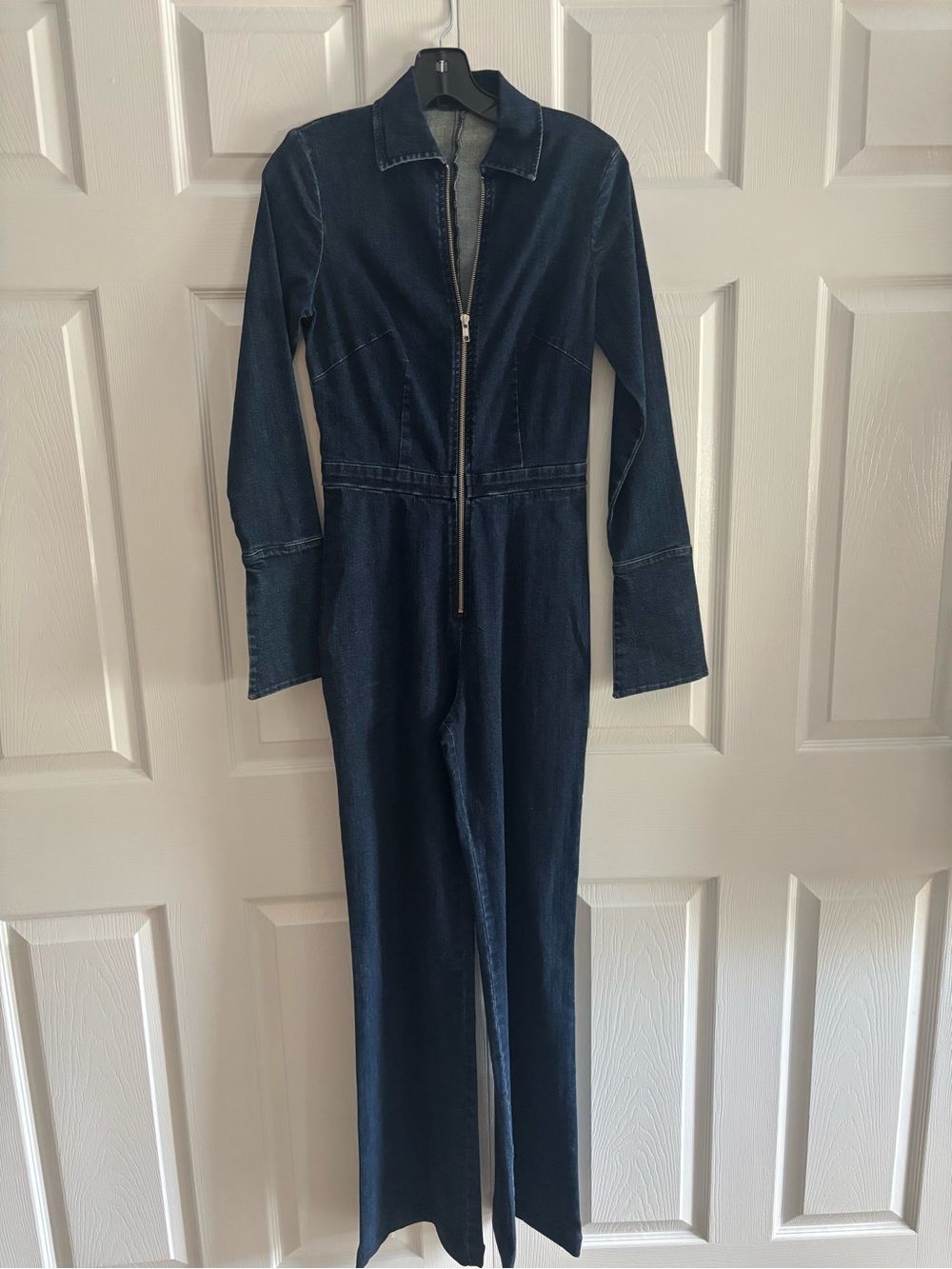 INTERMIX Dark Blue Denim Jumpsuit